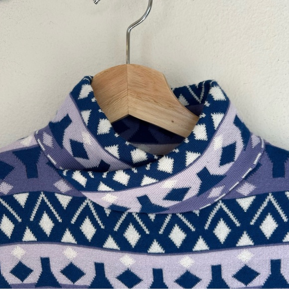 Duluth Trading Frost Lake Fairisle Mock Neck Winter Pullover S - Picture 3 of 7